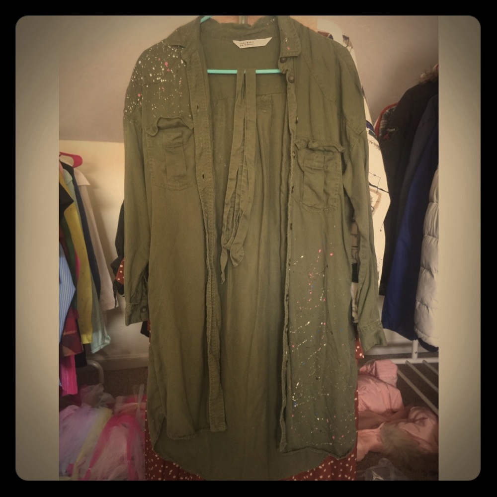 zara brand new paint effect shirt dress